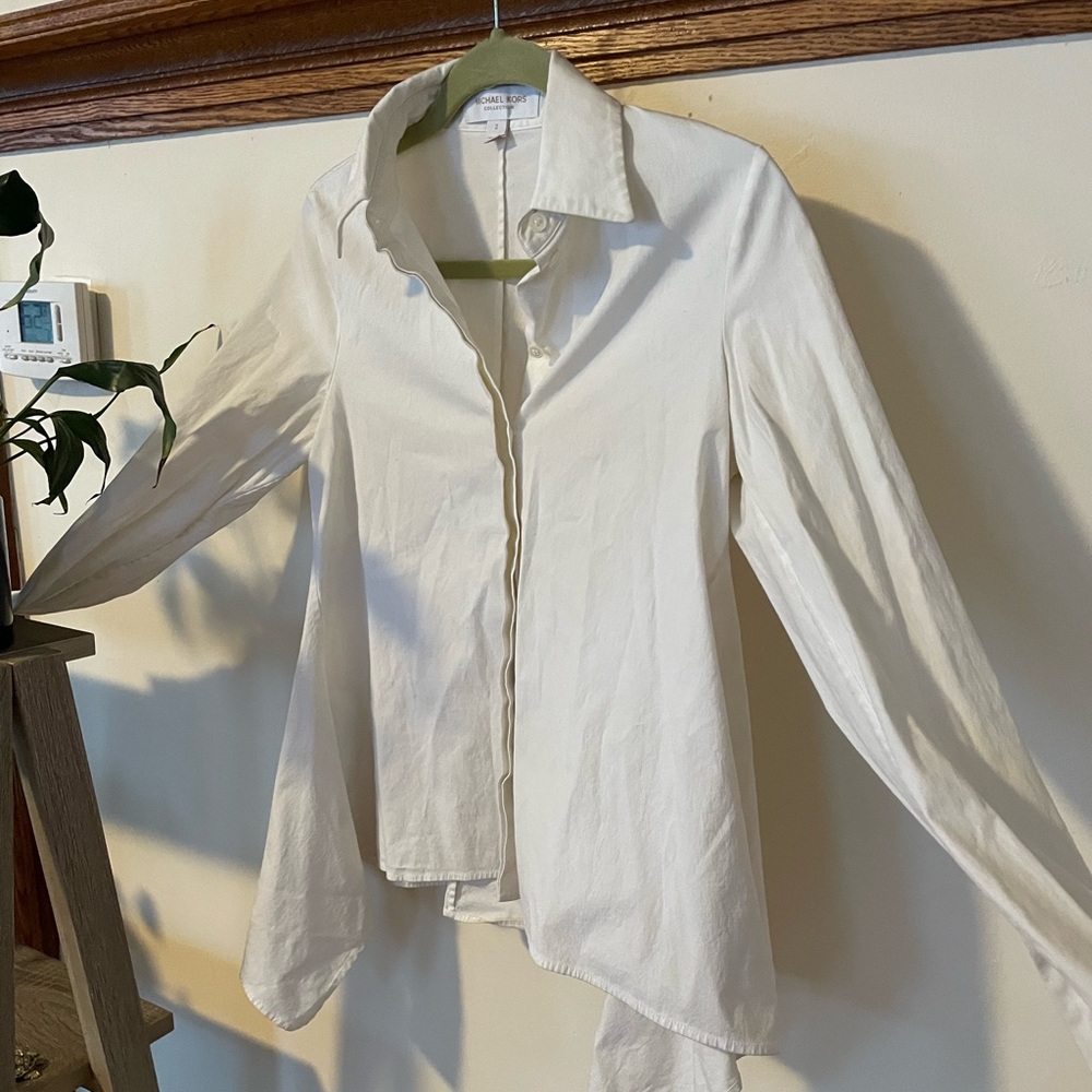 Michael Kors side flared button down EUC - Picture 2 of 3